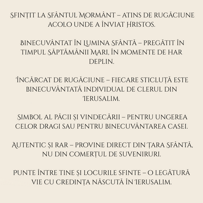 Ungerea Divină - Mirul Sfânt din Ierusalim 8ml